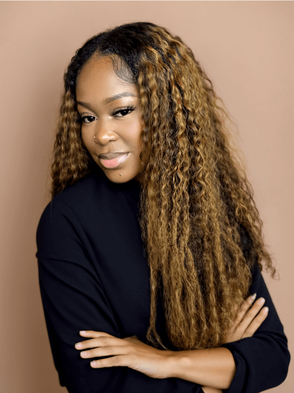 UNice #FB30 Brown Balayage Highlight 4Pcs Jerry Curly Human Hair Bundles