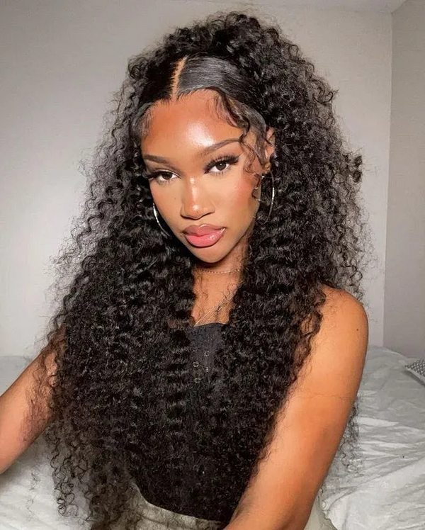 200% Density 7x5 Bye-Bye Knots Wig Glueless Lace Jerry Curly Wig With Bleached Invisible Knots