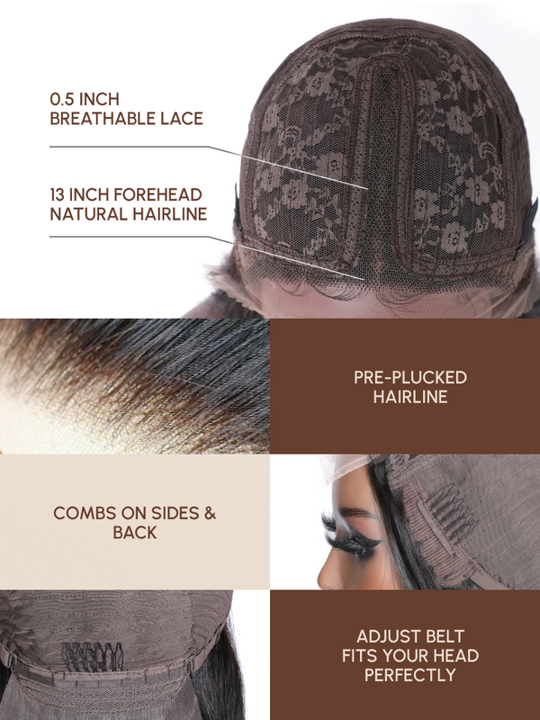 [From 18"] 13x5 T Part Lace Wig Body Wave Wig Shadow Root Blonde Highlight Bouncy Hair