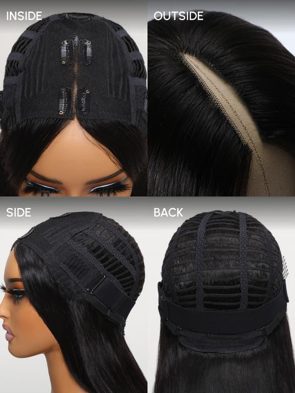 250% Density Beginner Friendly V Part Kinky Curly Wig 0 Skill Needed Protective Style