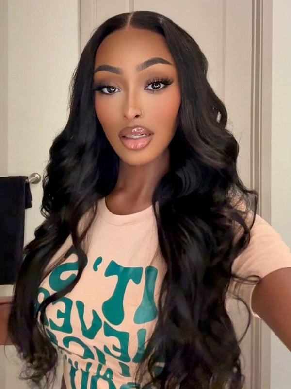 UNice 13x4 HD Lace Frontal 250% Density Raw Human Hair Body Wave 200% Density Wig