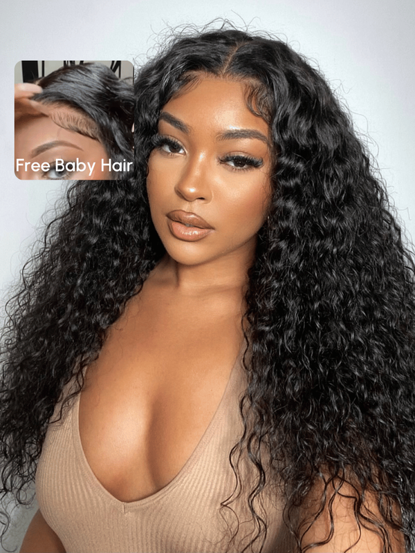 [Limited Time] 7x5 Lace Bye-bye Knots Baby Hair 30s Quick Install Glueless Water Wave Invisible Knots Wig