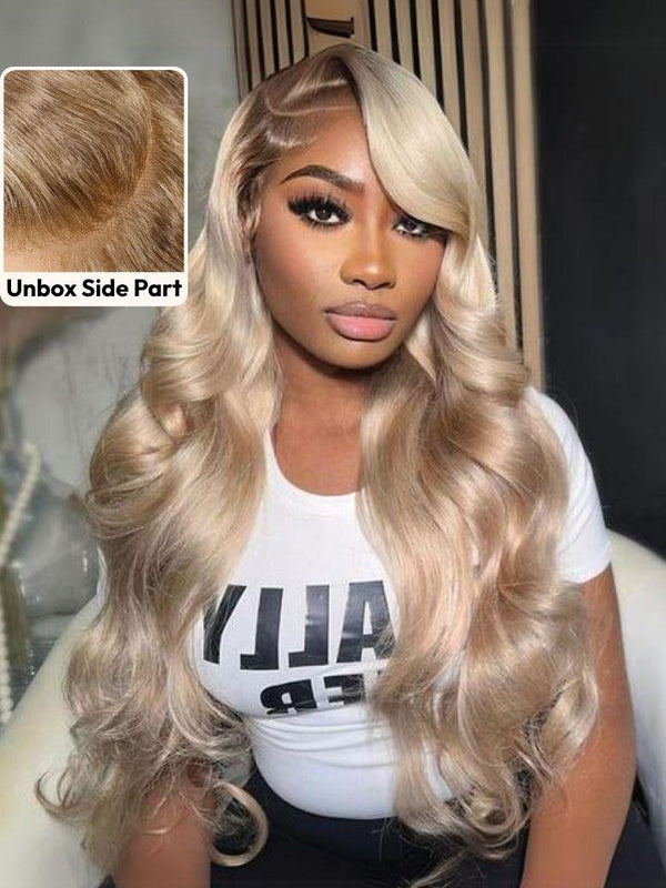 UNice Sandy Blonde Ombre 13x4 Lace Frontal Side Part Loose Wave Pre-Everything Wig
