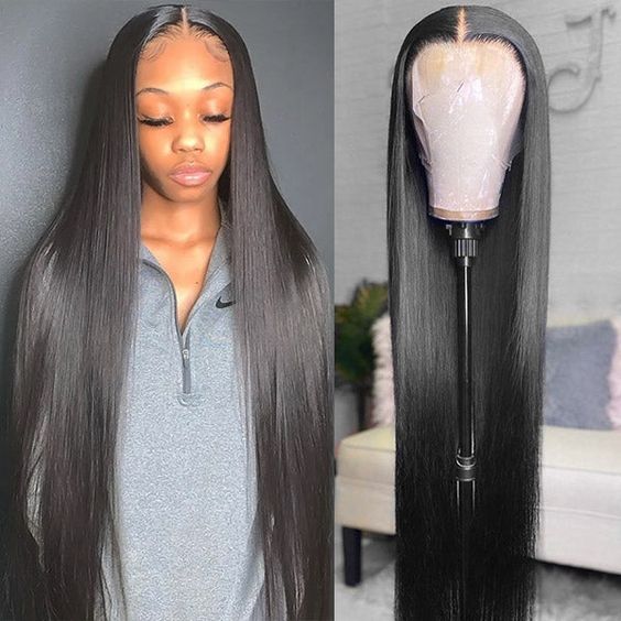 4x4 Lace Closure Wigs Long Straight Human Hair Wigs With Baby Hair