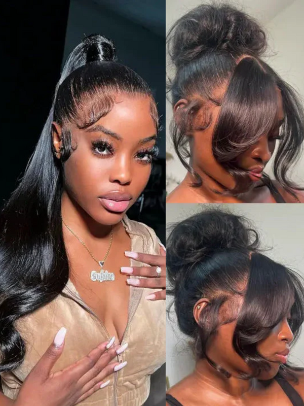 360 Lace Frontal Body Wave Wig Natural Color Pre Plucked 150% Density Hair Wig