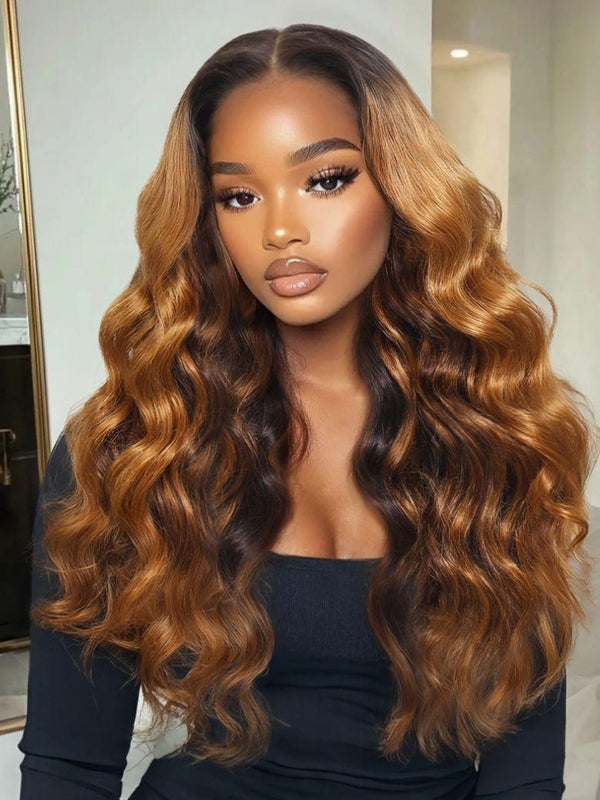 UNice 13x4 Pre-Everything™ Lace Frontal Caramel Ombre Loose Deep Wave Glueless Drawstring Wig