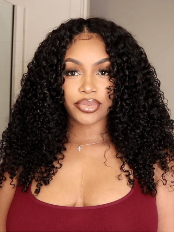 BOGO | UNice EasiContour<span>TM</span> V Part Minimal Leave Out Glueless Curly Wig 150% Density