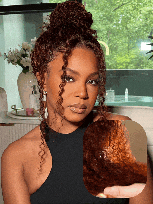 [24 inch] UNice 13x4 Pre-Everything Wig Reddish Brown Jerry Curly Giving Bounce Beauty Super Secure with Baby Hair