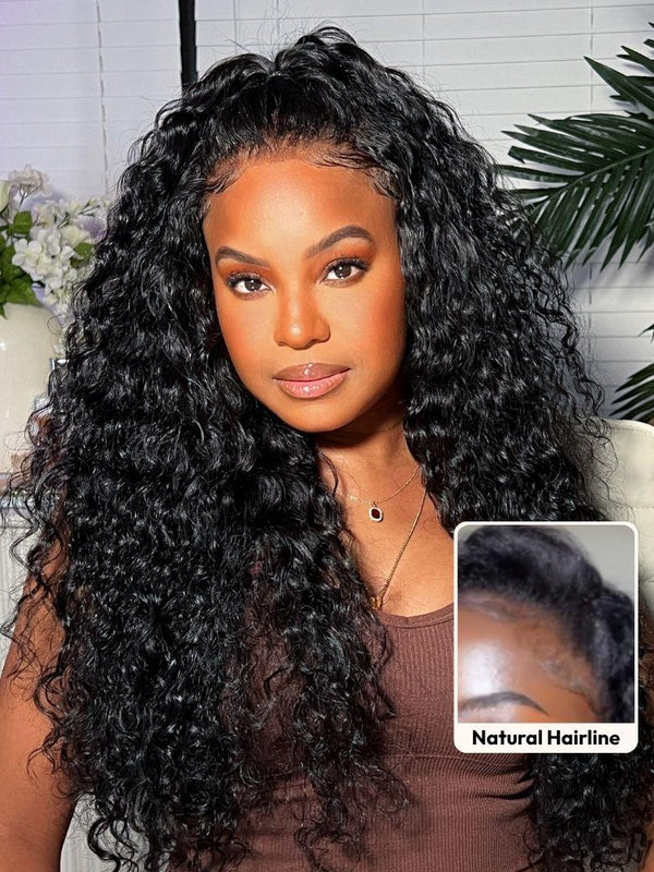 [Invisi Blend] UNice Blend & Secure 10 seconds flip-over Half Wig Water Wave With Drawstring Glueless Wig