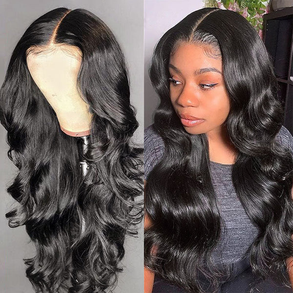 Glueless Lace Front Wigs Body Wave 4x4 HD Transparent Lace Closure Wig Wear and Go Wigs 30 Inch