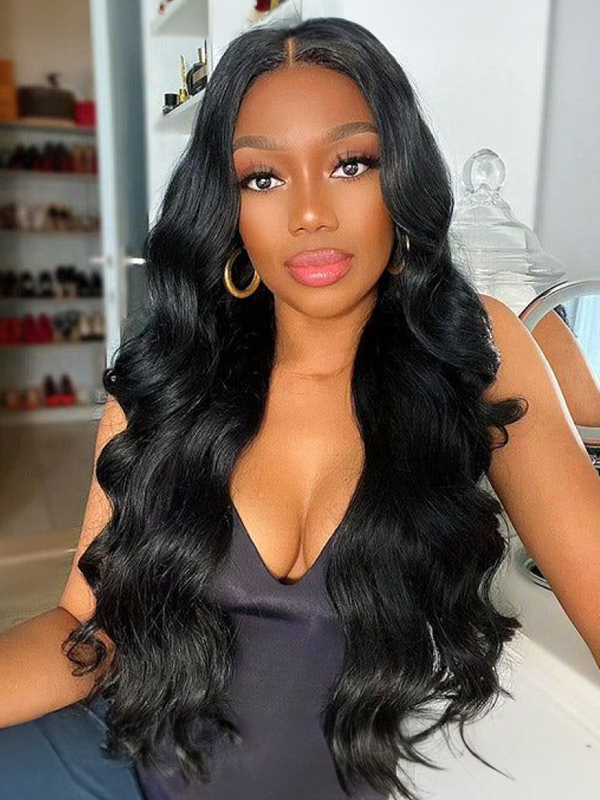 7x5 Bye-Bye Knots 3D Body Wave Wig Pre Cut Lace Pre Plucked Hairline Put On and Go Wig