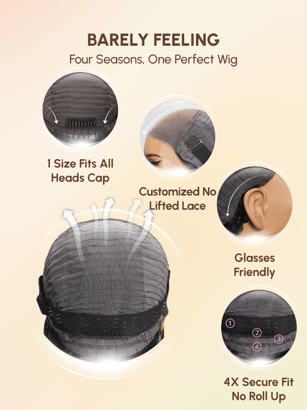 [With Invisi Drawstring] 7x5 Pre-Cut Honey Blonde Glueless Wig & 13x4 180% Density Copper Brown/Highlihgt with Blue wig Wig