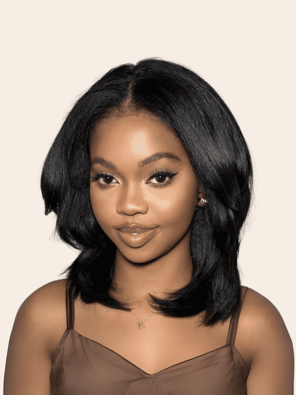 ByeBye Knots Wig 7x5 Put On And Go Glueless Lace Bleached Knots Bob Wig 150% Density