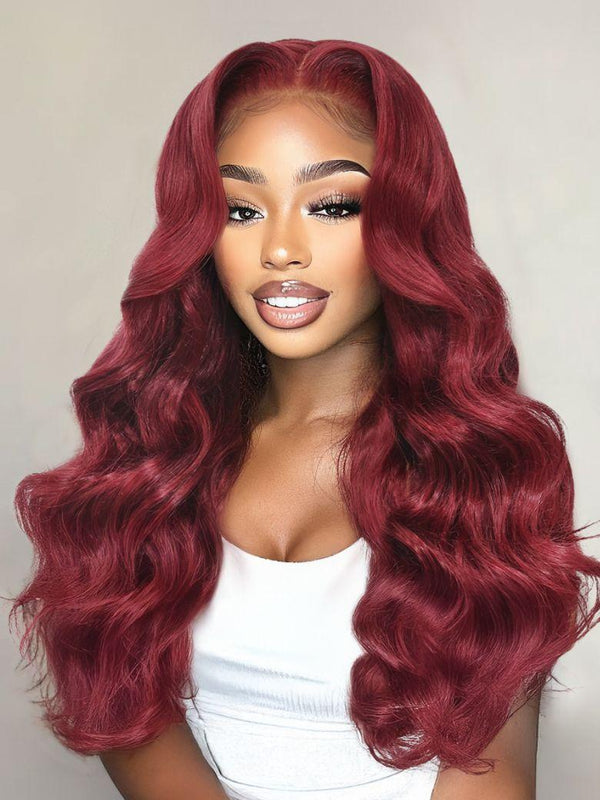 Fall-Exclusive Color 13x4 Pre-Everything Lace Frontal Burgundy Loose Wave Wig
