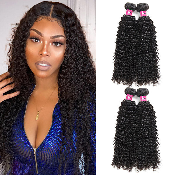 Human Hair Bundles Peruvian Hair Curly Hair 4 Bundles