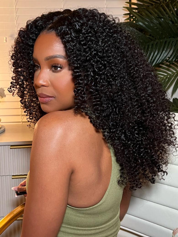[24"=$119 | 20"=$79]Hot Lace Part Wig Breathable Kinky Curly Wigs Natural Hairline