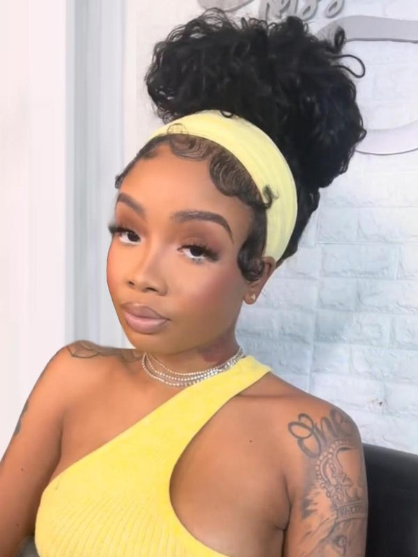 [Put On & Go Wig] UNice Water Wave Headband Glueless Human Hair Comfy Wig With Invisi Drawstring for Effortless Up-Do & Secure All-Day Wear
