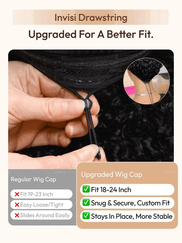 UNice 13x4 Pre-Everything™ Lace Frontal Black Feather Layer Cut Straight Glueless With Invisi Drawstring