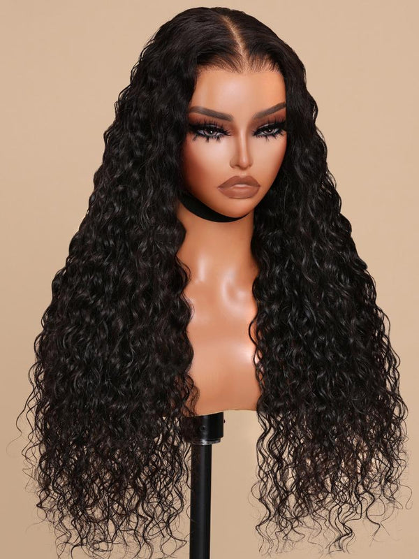 7x5 Bye-Bye Knots™ Wig Quick Glueless & HD Lace Wet & Wavy Water Wave Invisible Knots Wig With Free Baby Hair Service