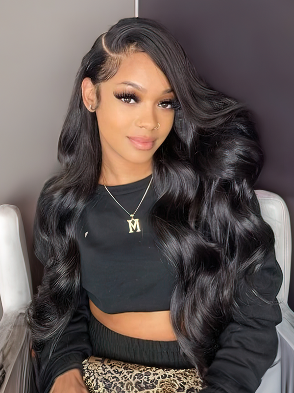 30 Inch 200% High Density 5x5 HD Lace Closure Body Wave Glueless Wig