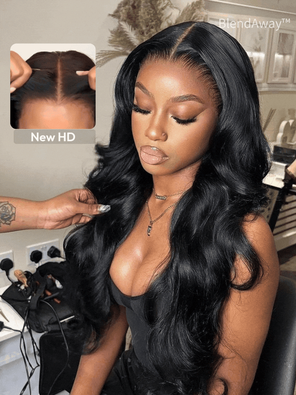 UNice 5x5 & 7x5 Thin HD BlendAway™ Pre Cut Lace Closure Glueless Body Wave Affordable Bouncy Wig with ByeBye-Knots Match All Skin Tones