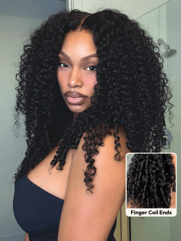 UNice Bye-Bye Knots 7x5 Lace Curly Texture Premium Hair Wig With Finger Coil Ends