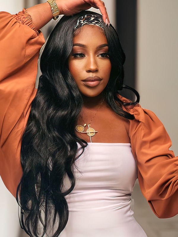Put On And Go Headband Body Wave Human Hair Wig Beginner Friendly