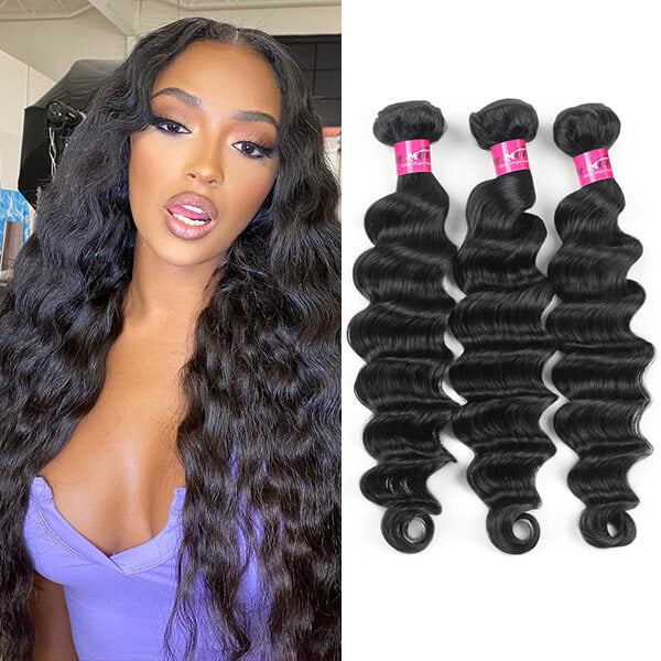 One More Loose Deep Wave Hair 3 Bundles Virgin Human Hair