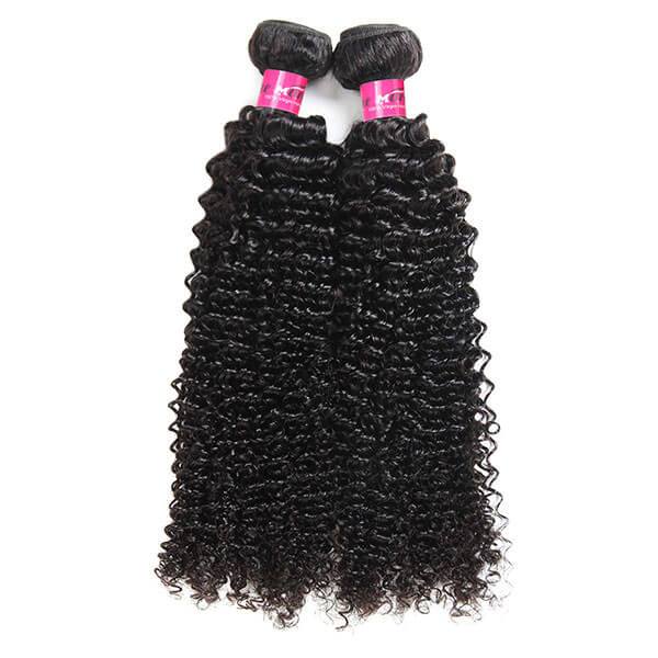One More 10A Brazilian Hair Curly Hair 2 Bundles with 360 Lace Frontal Deals