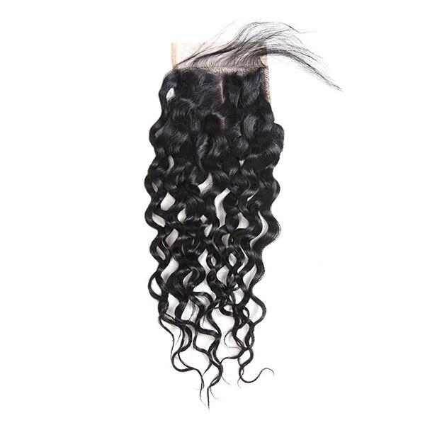 Water Wave Human Hair 4*4 Lace Closure 1 Piece